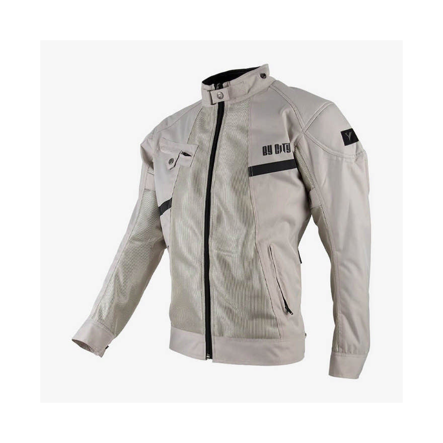 Motoristična jakna BY CITY Summer Route Krem - Moška