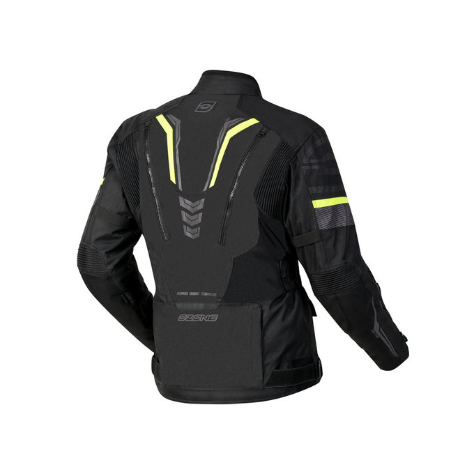 Motoristična jakna OZONE TOUR III Črna/Fluo - Moška