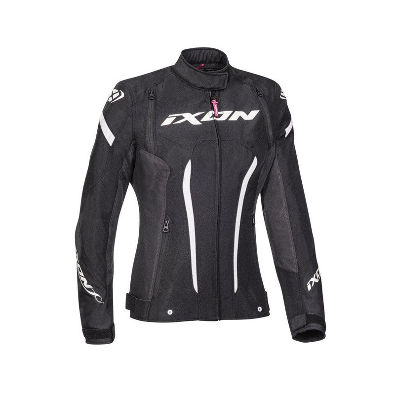 Motoristična jakna Ixon Striker Črna/Bela - Ženska