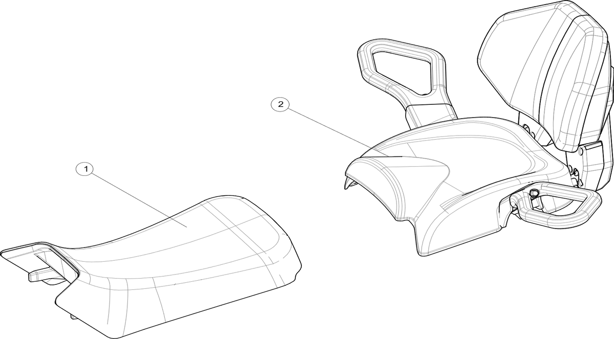 Tehnična shema: Sedežna blazina – Segway AT10