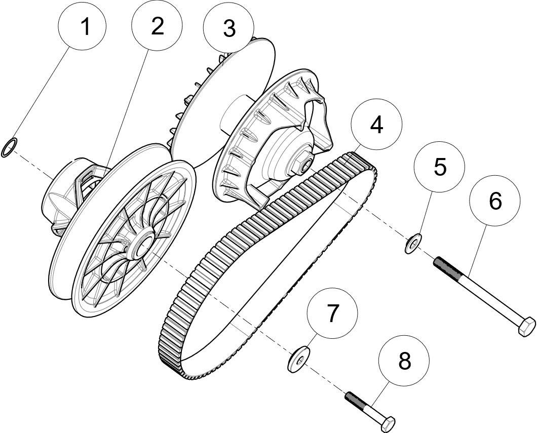 Tehnična shema: CVT sklopka – Segway AT10