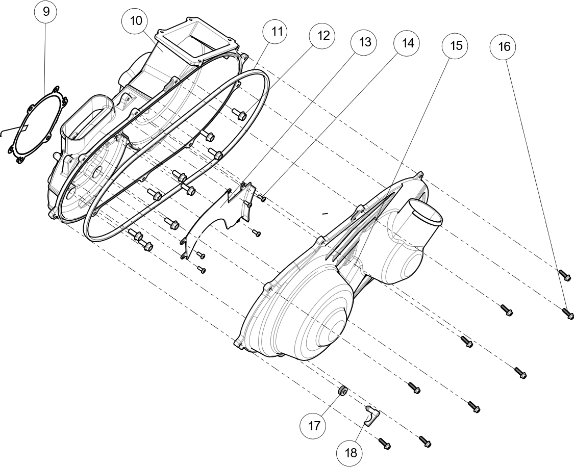 Tehnična shema: CVT ohišje – Segway AT10