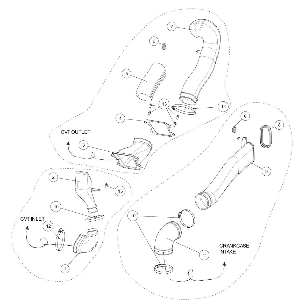 CVT zračni dovod - Shema (AT5-L)