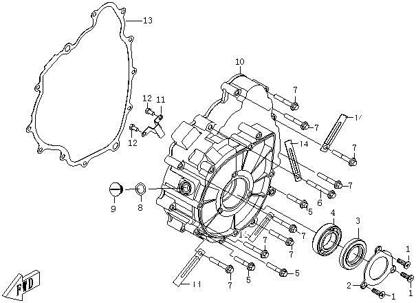 Left Crankcase Cover / CFMOTO 500