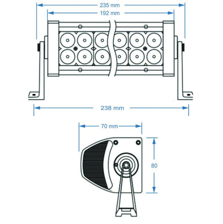 LED BAR 7.5'' (19cm) 6D - 36W